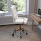 Flash Furniture White LeatherSoft Roller Wheel Executive Chair GO-2286M-WH-GLD-RLB-GG - alternate 7